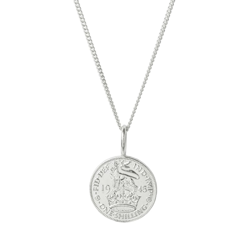 Thumbnail of British Shilling Coin Necklace In Silver image