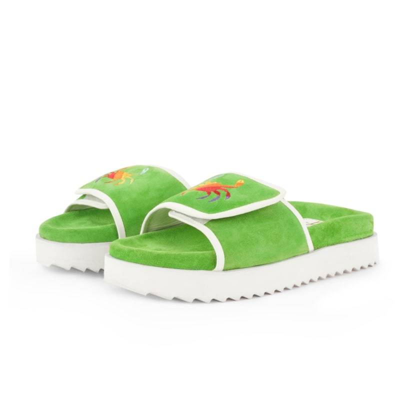 Thumbnail of Phin Suede Slides -Green image