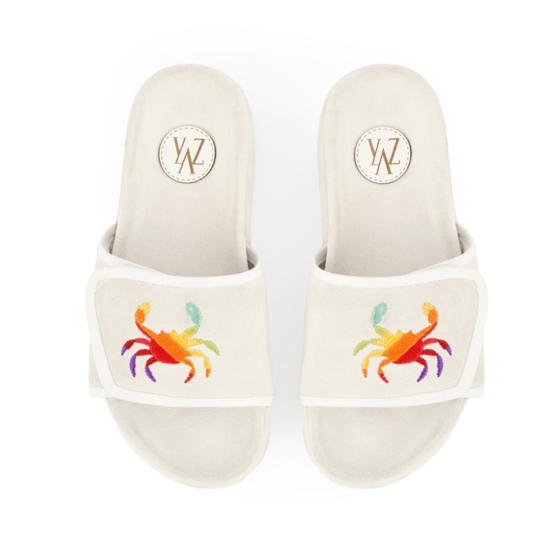 Thumbnail of Phin Suede Slides - White image