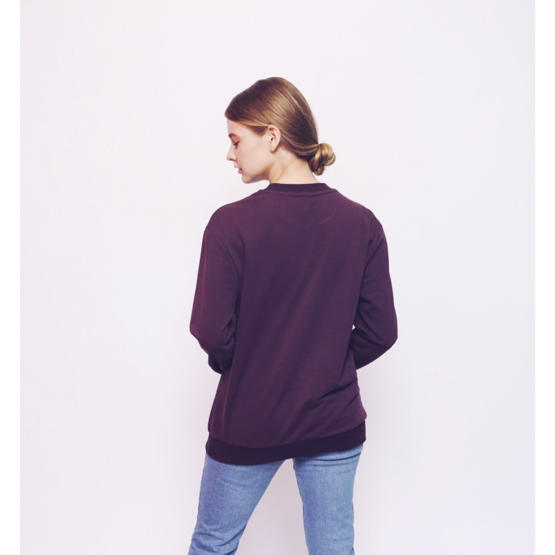 Thumbnail of Phoenix - Lucky Feng Shui Rhinestoned Sweatshirt - Purple image