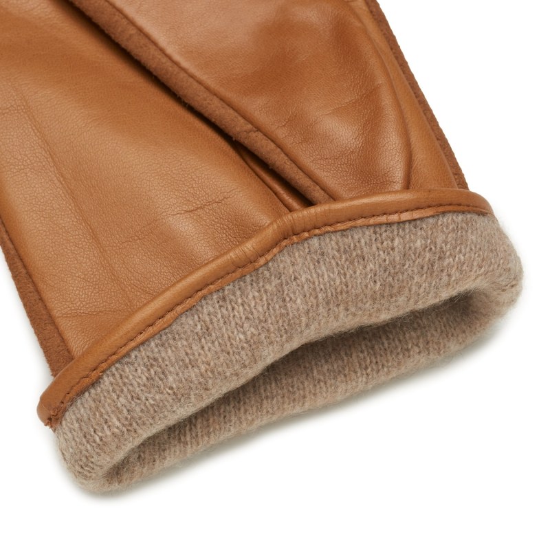 Thumbnail of Sassari - Men's Lambnappa Skin Gloves  In Camel image