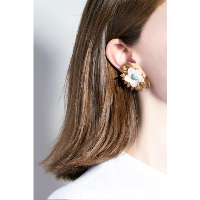 Thumbnail of Pink Flower Earrings image