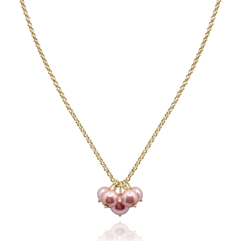 Thumbnail of Pink Freshwater Pearl Bubbles & Narrow Belcher Chain Set image