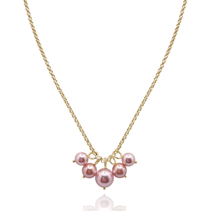 Thumbnail of Pink Freshwater Pearl Bubbles & Narrow Belcher Chain Set image
