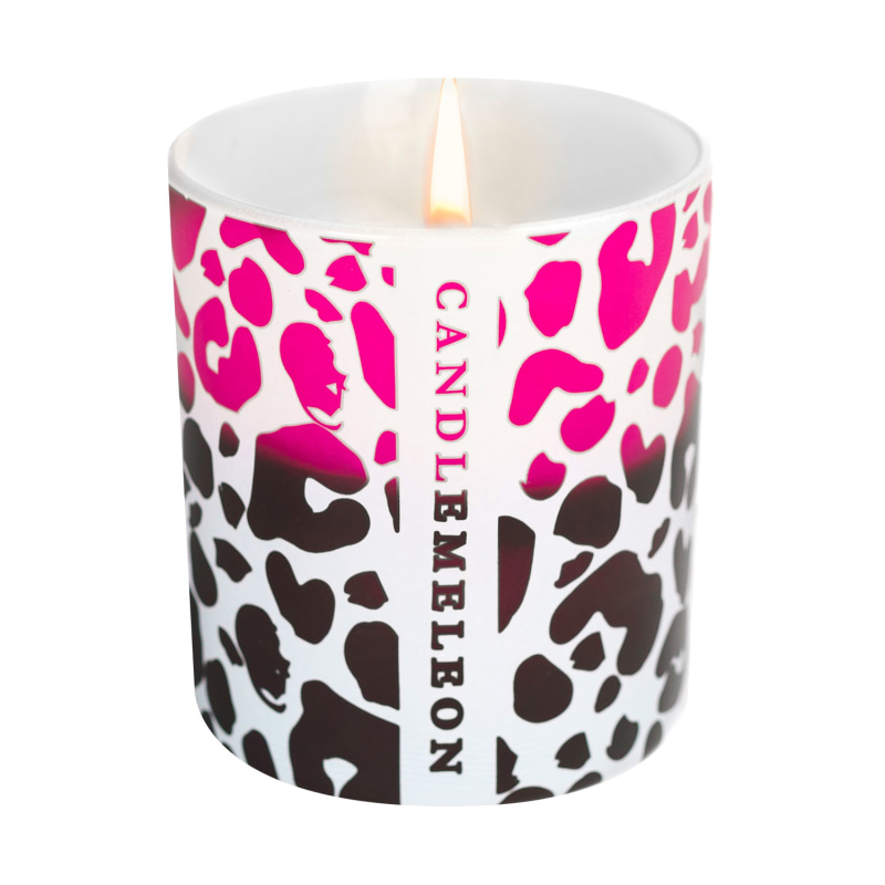 Thumbnail of Pink Leopard - Colour Changing Soy Wax Wood Wick Candle - Amber, Orange Flowers & Mint 200G image