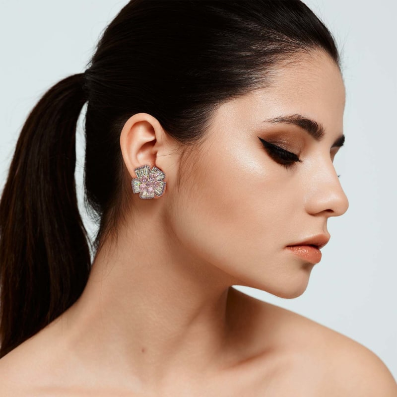 Clip on button earrings online