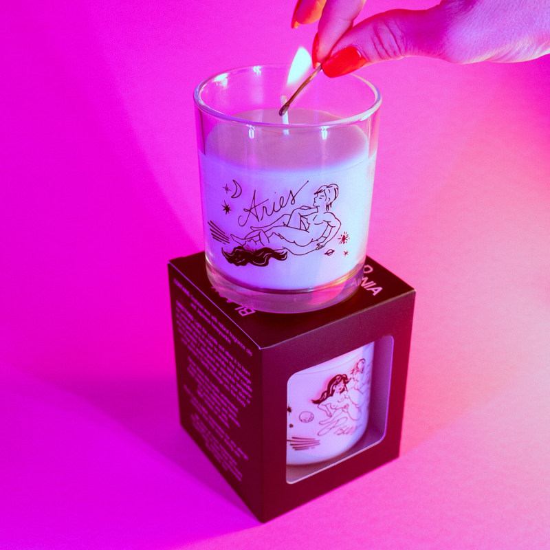 Thumbnail of Pisces Zodiac Scented Massage Oil Candle image