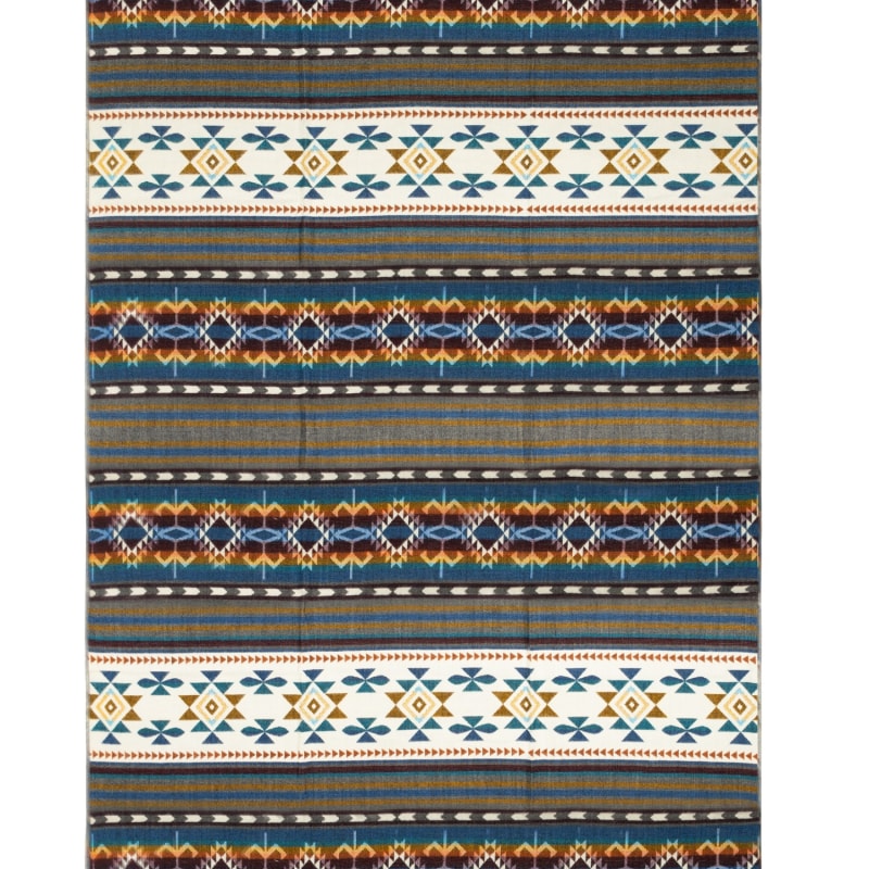 Thumbnail of Plaid, Throw Native The Cute Blue & Yellow - Alpaca Wool image