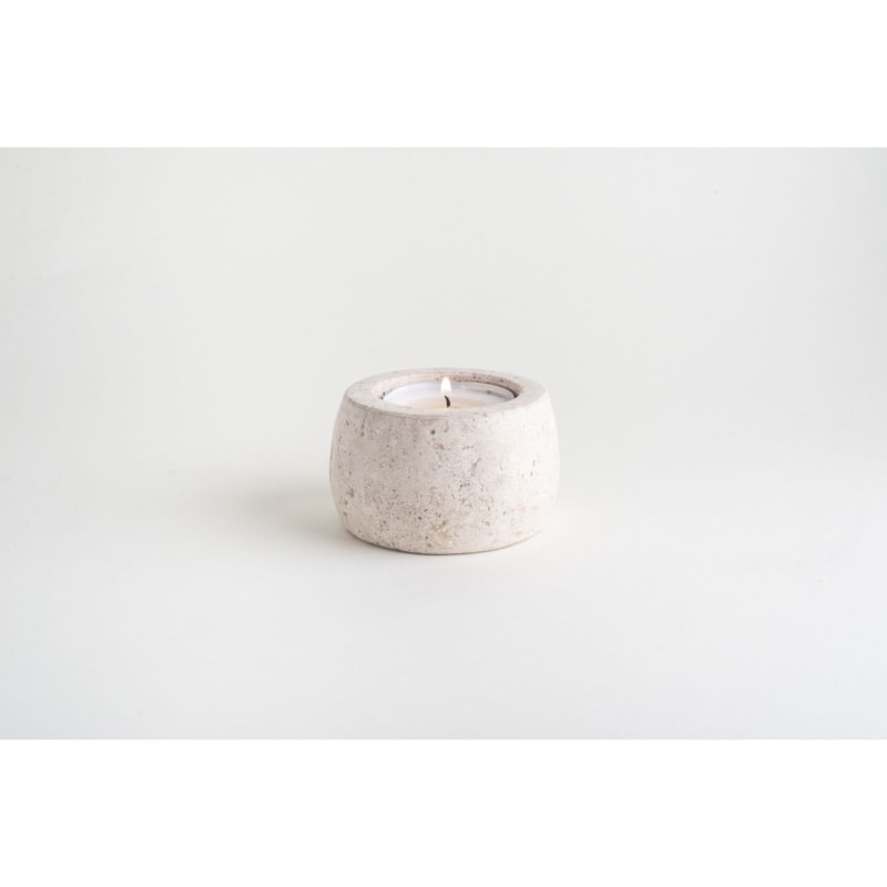 Thumbnail of Vaina Candle Holder Medium - Travertine Marble image