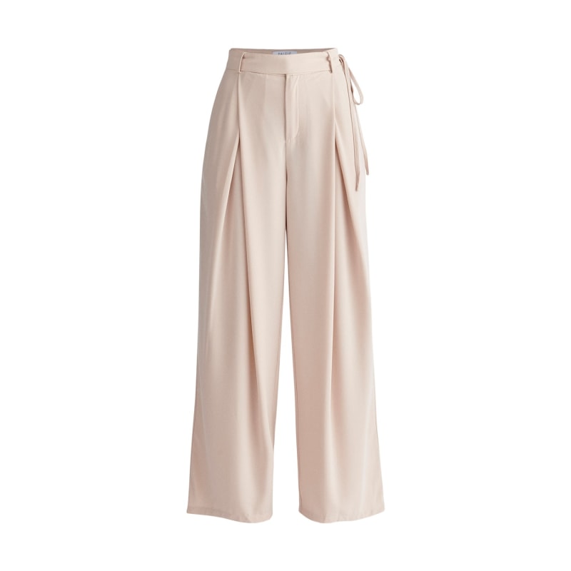 Thumbnail of Pleated High Waist Trousers - Beige image