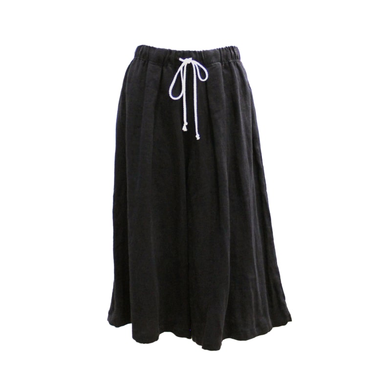 Thumbnail of Pleated Linen Culottes - Black image