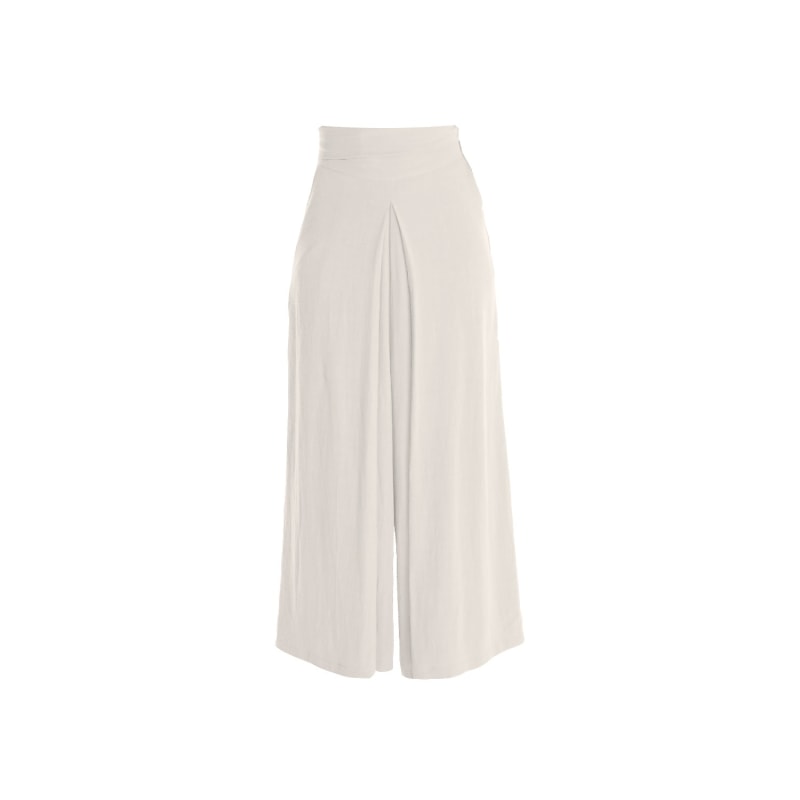 Thumbnail of Pleated Palazzo Pant - White image