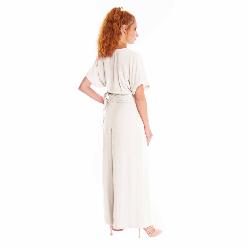 Thumbnail of Pleated Palazzo Pant - White image