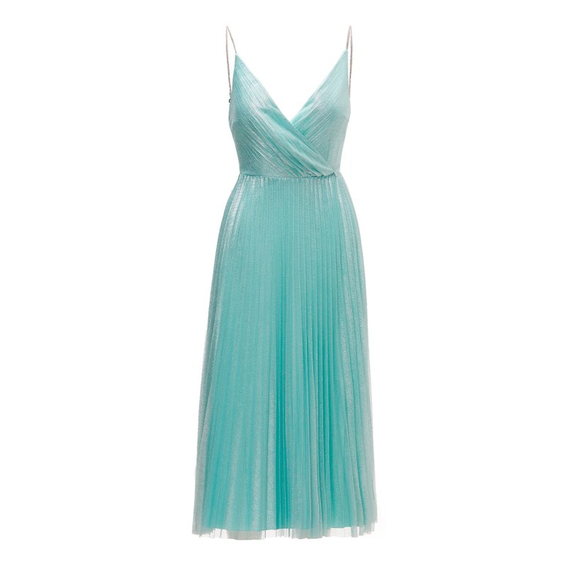 Pleated Tulle Midi Dress by Nissa
