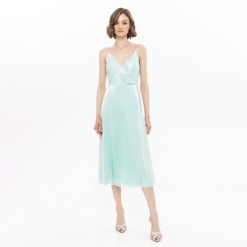 Pleated Tulle Midi Dress | Nissa | Wolf & Badger Pleated Tulle Midi Dress | Nissa | Wolf & Badger