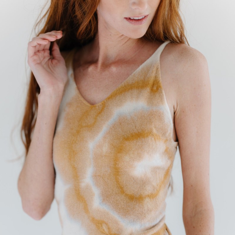 Thumbnail of Cashmere Camisole - Copper Tie Dye image