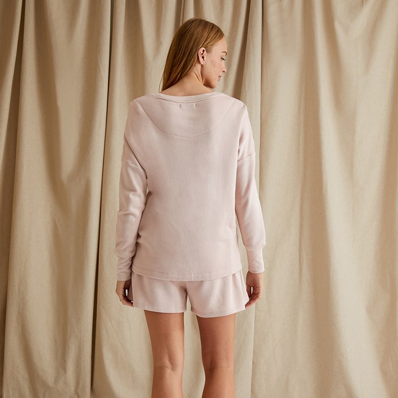 Thumbnail of Bamboo Leisure Crew Neck Sweatshirt In Rose image