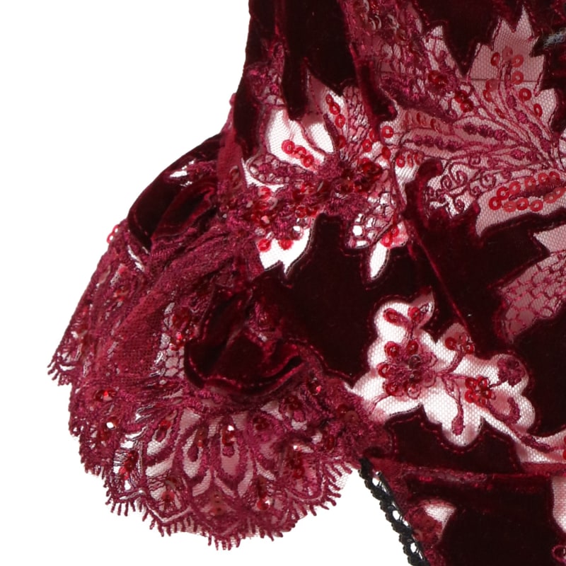 Thumbnail of Velvet Morello Cherry Bodysuit Red image