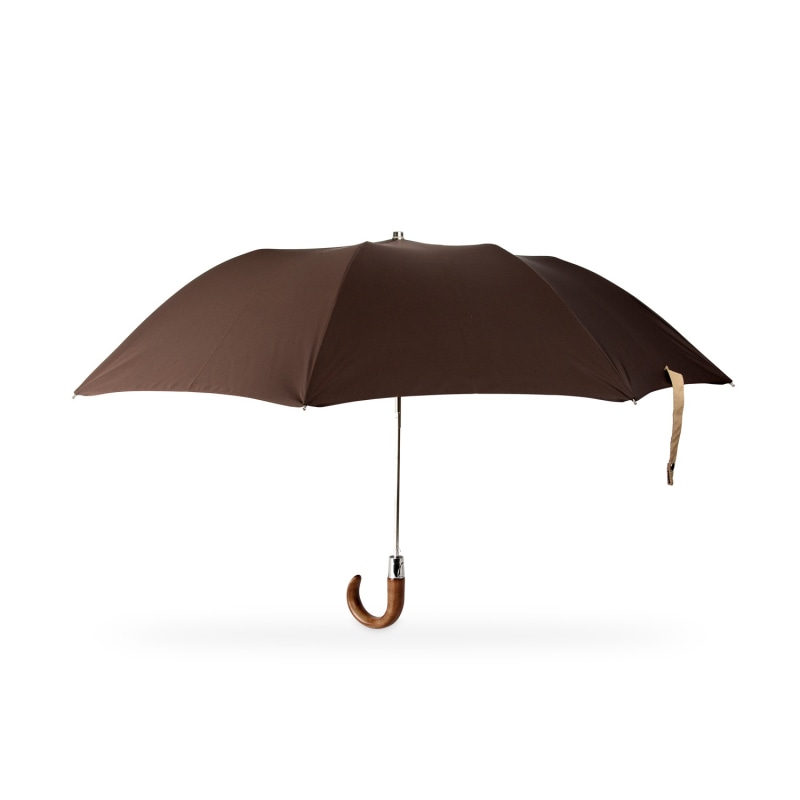 Thumbnail of British Folding Umbrella Dark Brown/Sand image