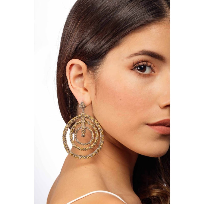 Thumbnail of Spiral Snake Earrings - Gold, Platinum image