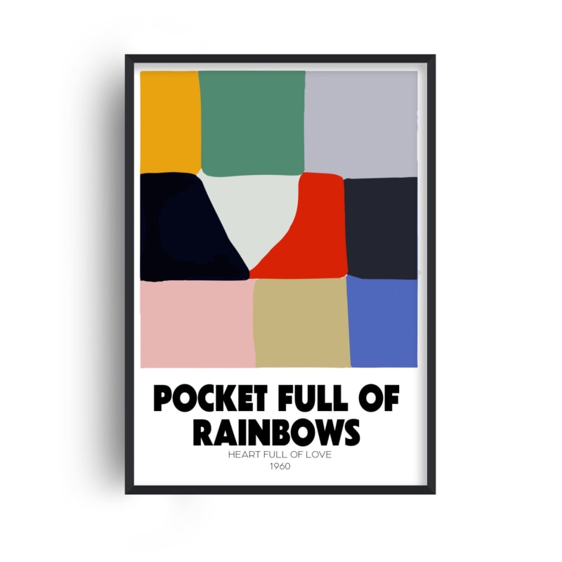 Thumbnail of Pocket Full Of Rainbows Retro Music GicléE Art Print A2 image