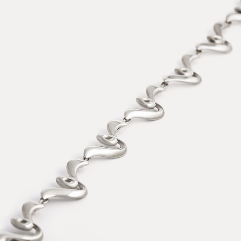 Thumbnail of Poise Twirl Choker Necklace - Sterling Silver image