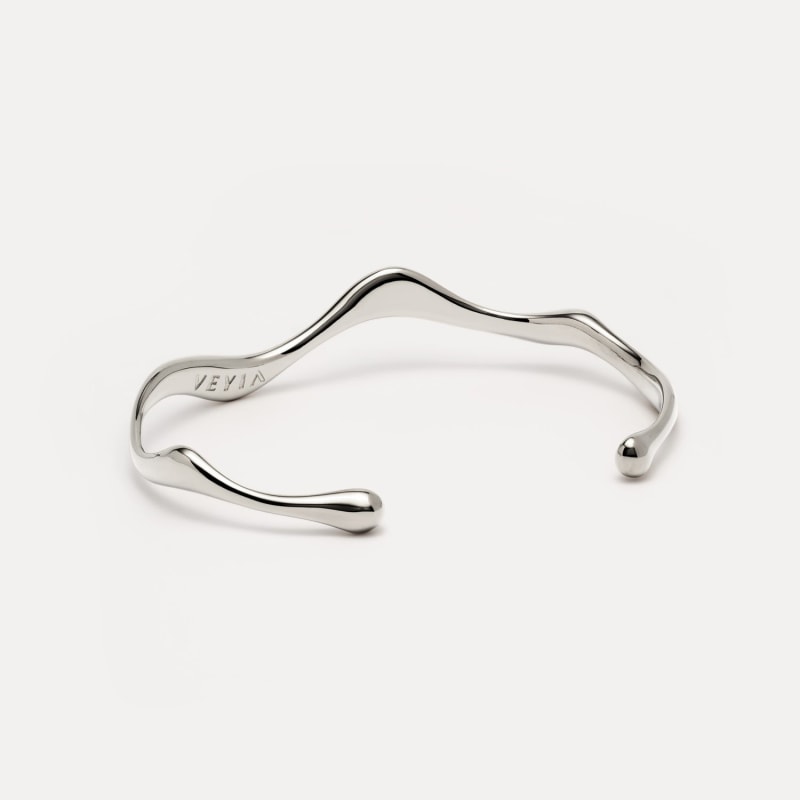 Thumbnail of Poise Wave Cuff Bangle - Sterling Silver image