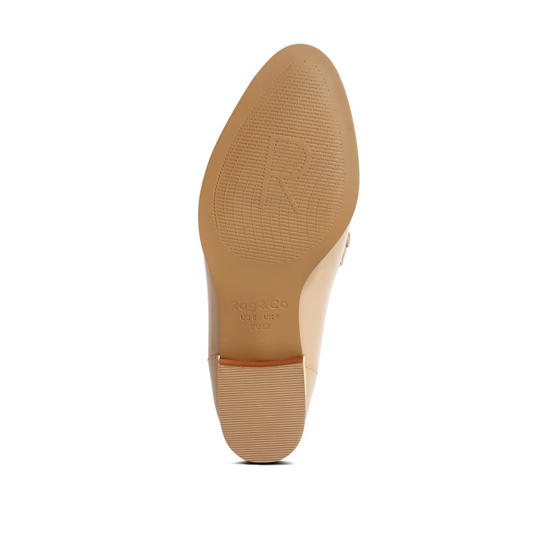 Thumbnail of Pola Nude Leather Horsebit Loafer image