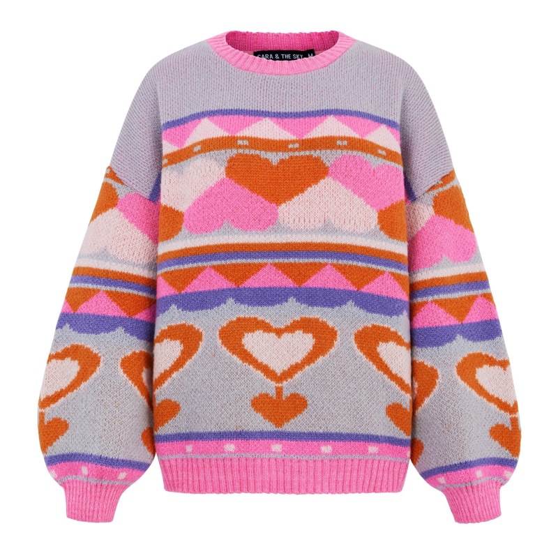 Purple oversized jumper on sale