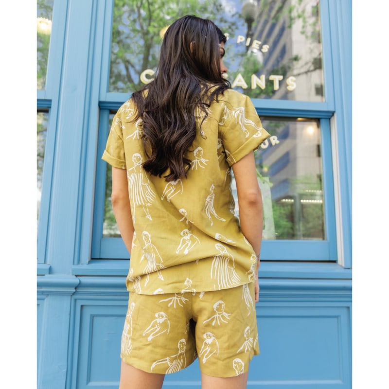 Thumbnail of Porto Two Piece Shorts & Button Up Set ,Willow Print, Romper, Play Set image
