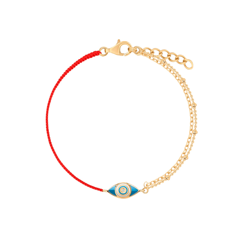 Positive Outcome Red String Evil Eye Charm Bracelet Karma and Luck Wolf Badger