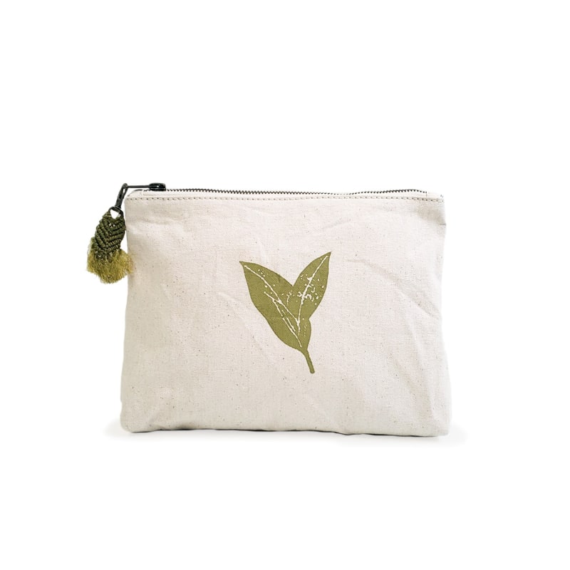 Thumbnail of Screen-Printed Cotton Canvas Pouch - Nature image