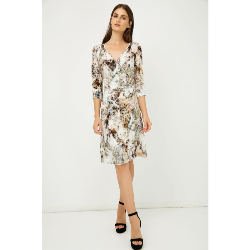 Jersey faux wrap dress cheap