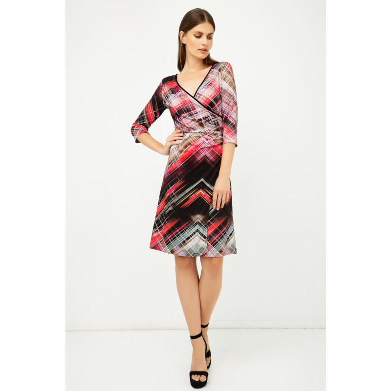 Jersey faux wrap dress sales