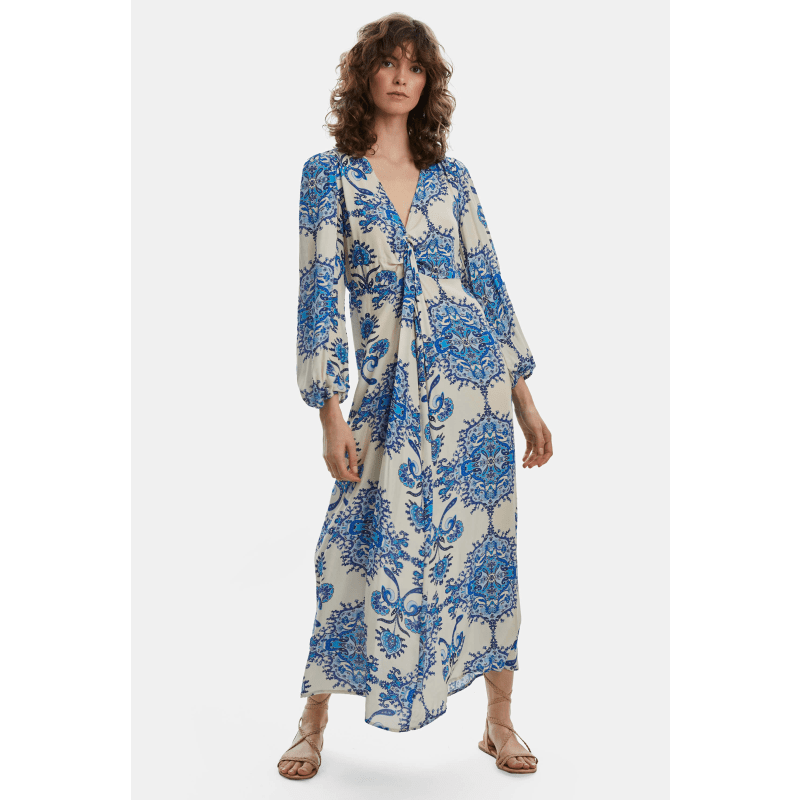 Thumbnail of Printed Knot Midi Dess Blue image