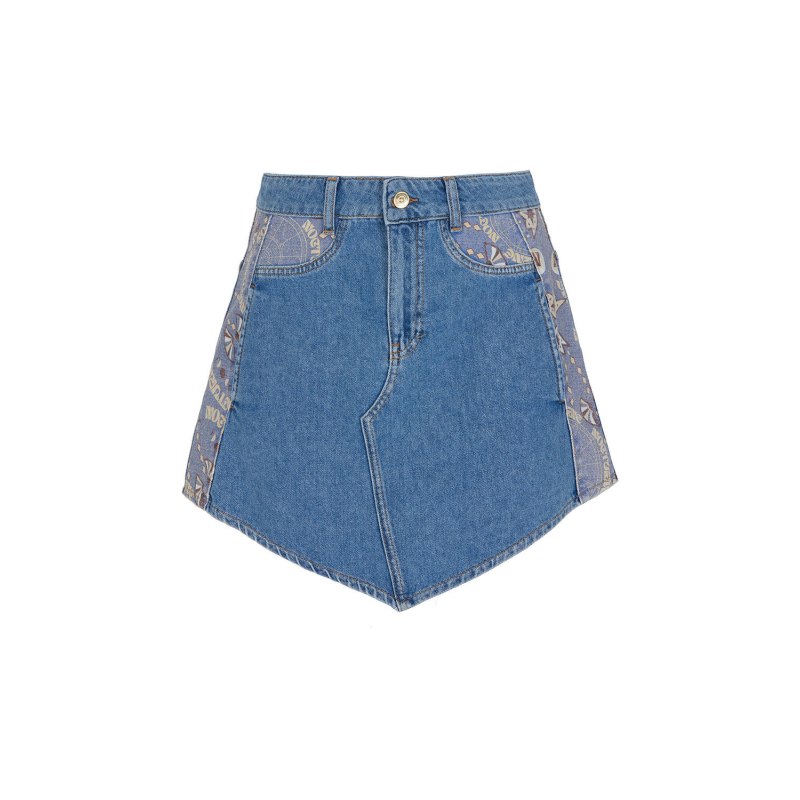 Thumbnail of Printed Mini Jean Skirt image