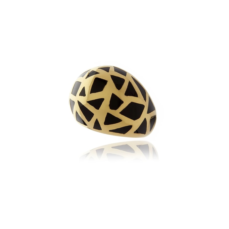 Thumbnail of Onyx Resin Gold Ring image