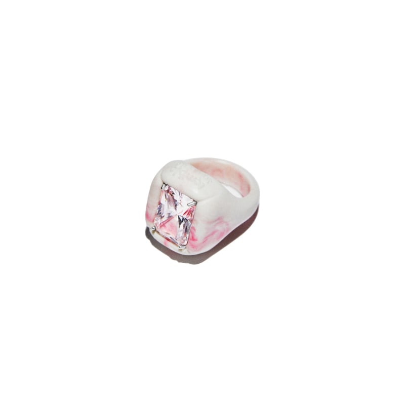 Thumbnail of Recycled Plastic Stone Ring Pink image