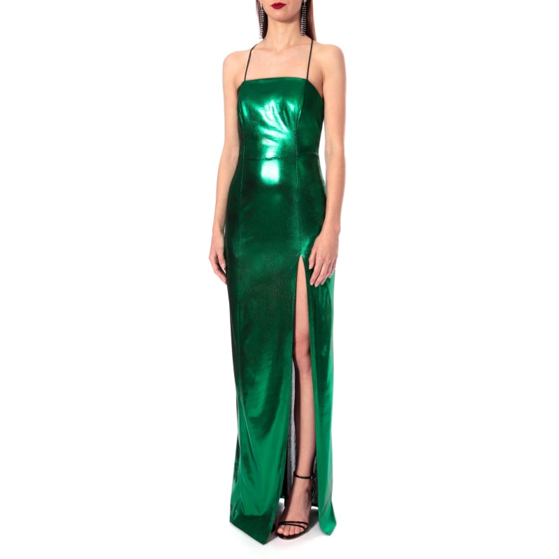 Green evening 2025 maxi dress