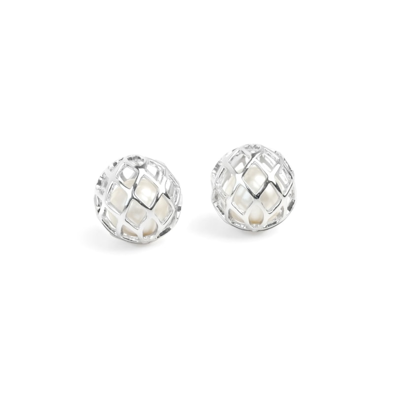 Thumbnail of Big Signature Earrings White Gold image