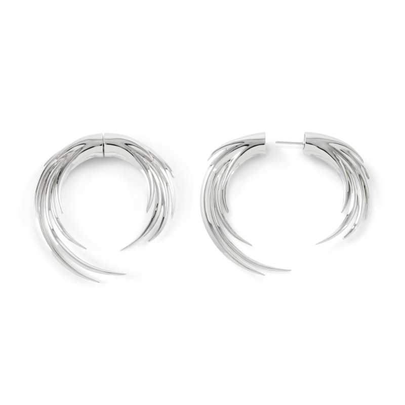 Thumbnail of Flames Of Pyre Hoop Earrings Silver image