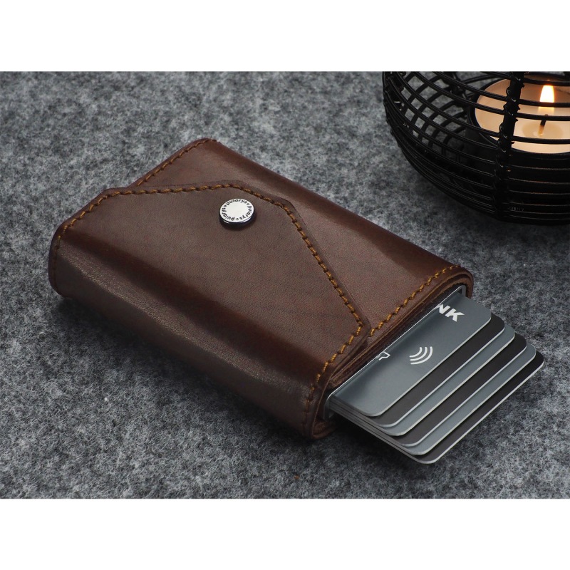 Pularys Rfid Wallet - Raven Style In Brown Colour, Pularys