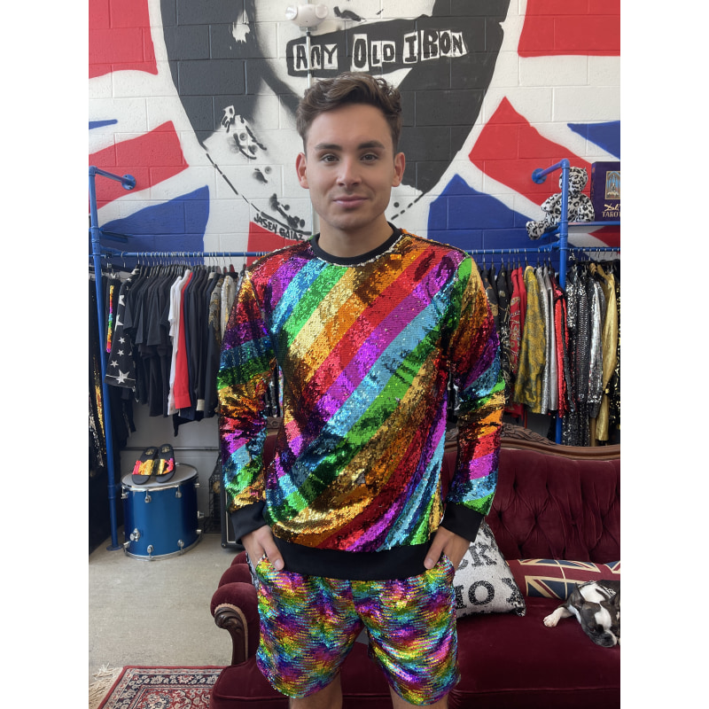 Thumbnail of Any Old Iron Men’s Rainbow Sweatshirt image