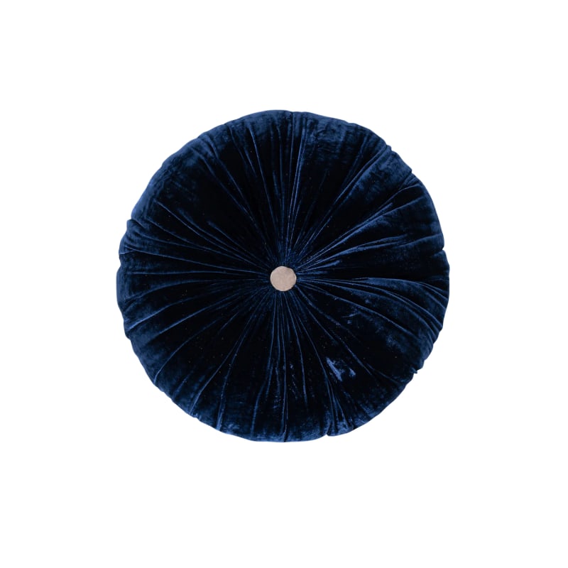 Thumbnail of Pumpkin Lush Velvet Cushion - Medium - Midnight Blue image