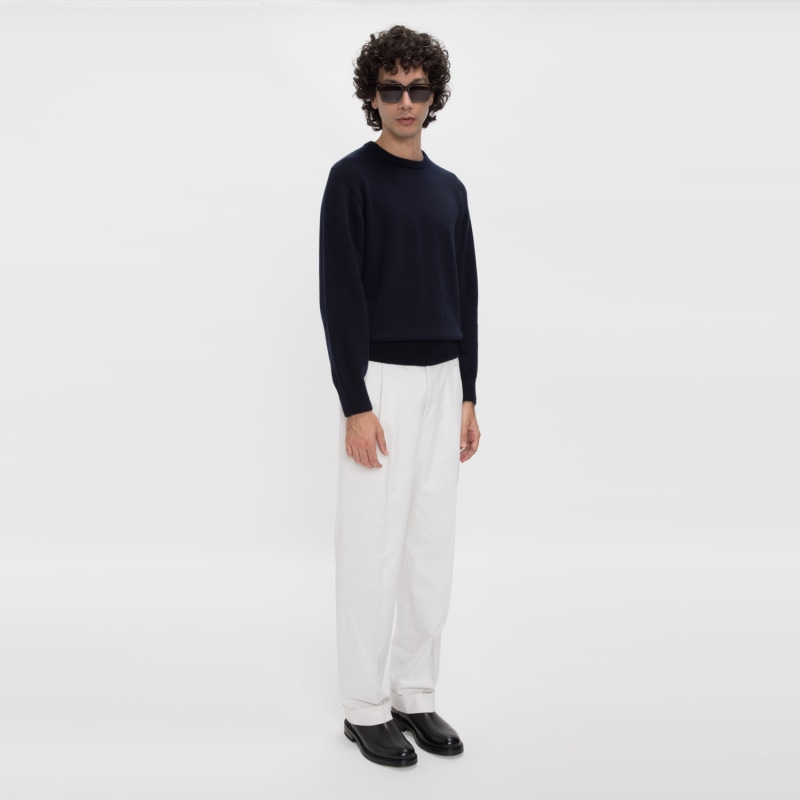 Thumbnail of Pure Cashmere Crewneck Sweater - Navy image