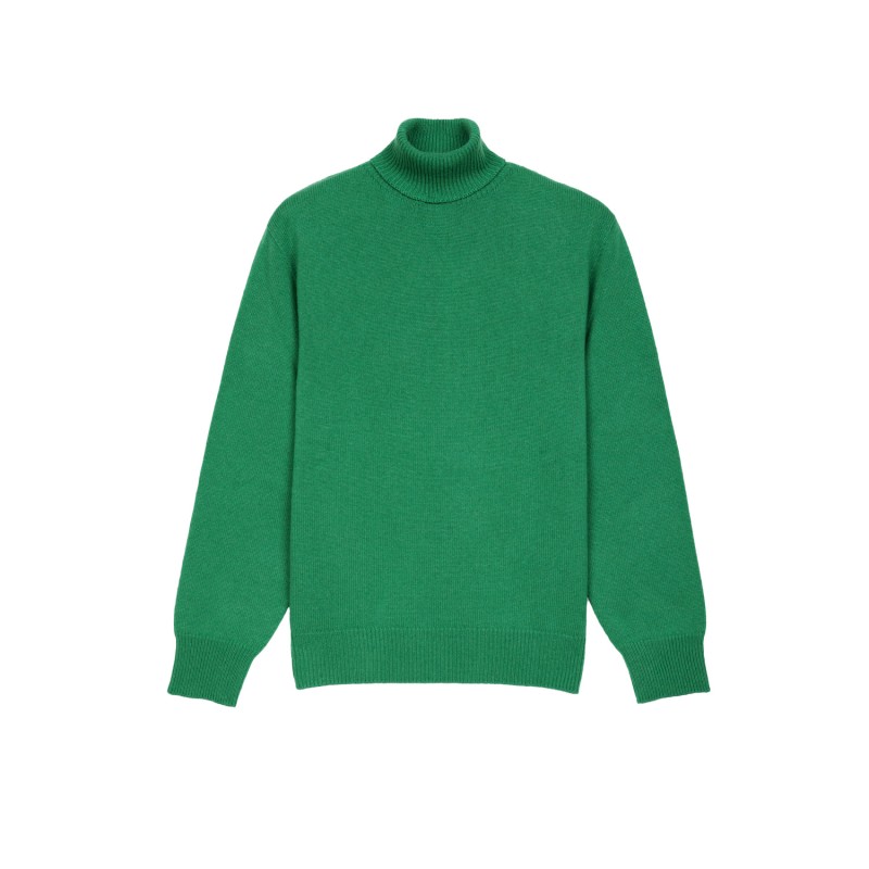 Thumbnail of Pure Cashmere Turtleneck Sweater - Green image