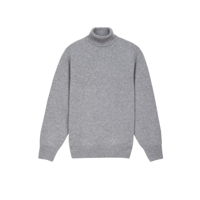 Gray cashmere turtleneck sale