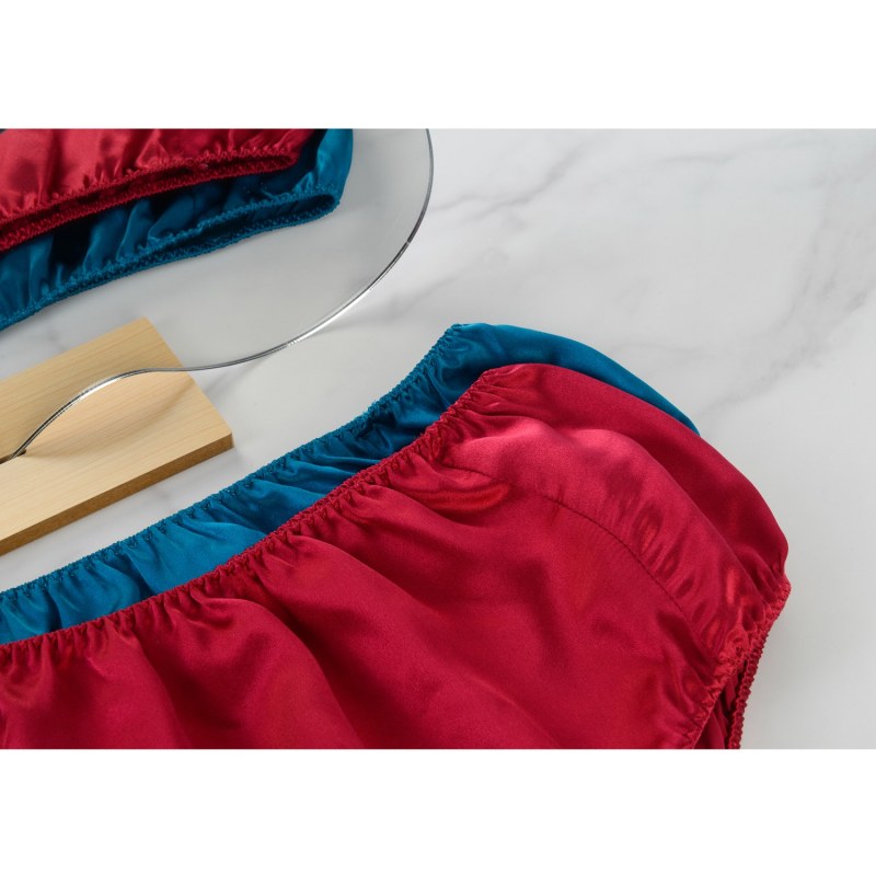 Pure Mulberry Silk French Cut Panties High Waist In Ruby Soft