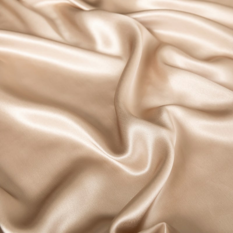 Thumbnail of Pure Mulberry Silk Seamless Fitted Sheet - King - Beige image