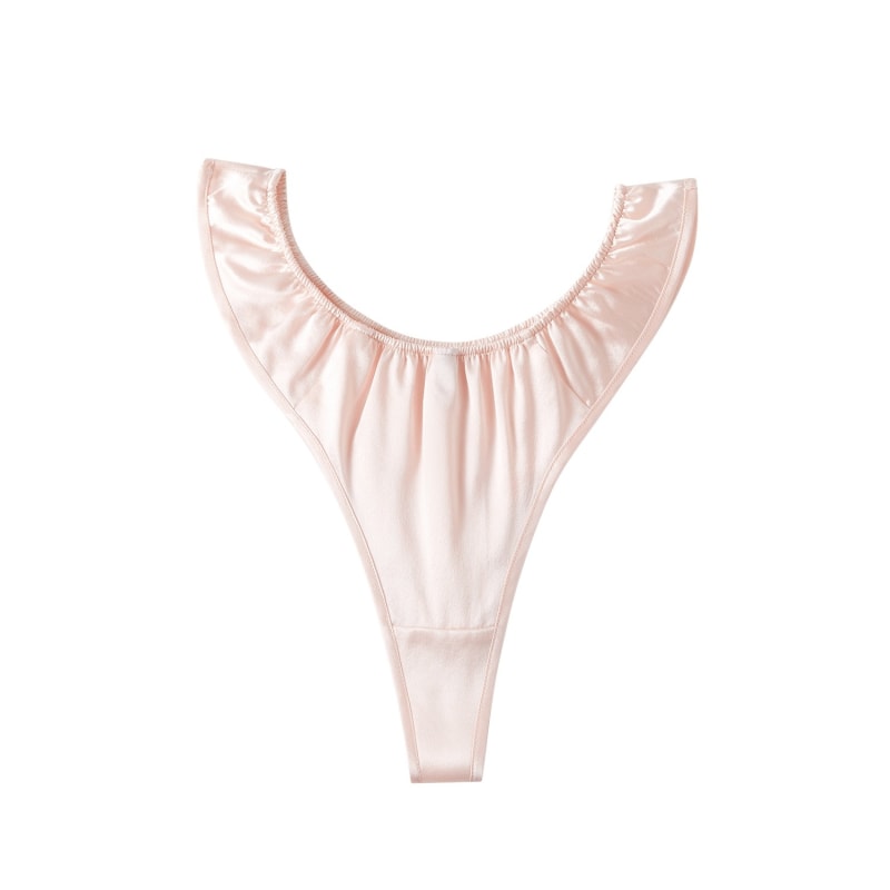 Baby Pink Pure Mulberry Silk Bikini Panties | Mid Waist | 22 Momme | Float  Collection